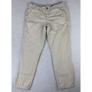 Pilcro and the Letterpress Chinos Khaki Beige Cotton Blend Pants Sz 29 (31 Meas)